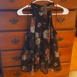 Lily White chiffon halter blouse